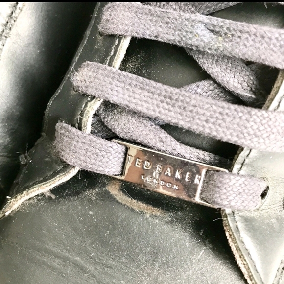 Ted Baker Men’s Black Matte Leather Casual Fashion Sneaker Shoe US 9|UK 8|EUR 42 - Picture 10 of 12